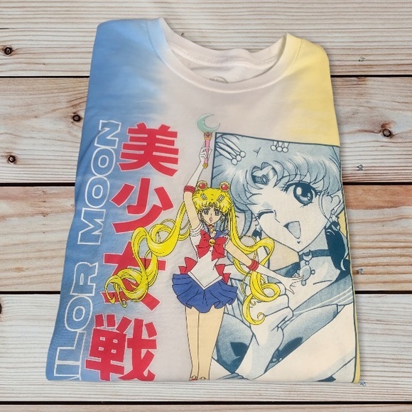 Sailor Moon Other - SAILOR MOON Blue and Yellow Tie Dye Pretty Guardian Crystal Long Sleeve Tee